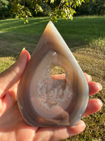 Agate with Druzy Arrow Shape Tower