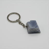 Blue Lace Agate Keychain