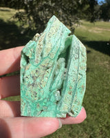 Indonesia Turquoise Crystal Tower 79g – Natural Vugs & Layered Matrix #3