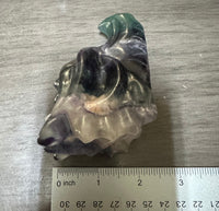 Fluorite Dragon Head Carving #22