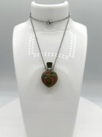 Unakite Perfume / Essential Oil Bottle Necklace