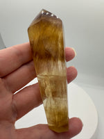 Carved Fluorite Scepter with Rainbows #2