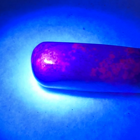 Handmade Fluorescent Ruby in Fuchsite Mica, India and Sheen Obsidian, Davis Creek, Ca. Dagger