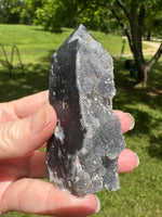 Black Chalcedony Sphalerite Obelisk Tower #5