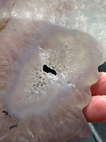 Druzy Dendrite Agate Geode Indigenous-Inspired Profile Headdress Carving #9