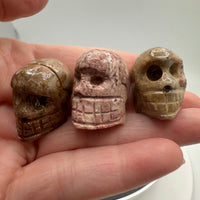 Hand-Carved Soapstone Skull – Polished Natural Stone Carving