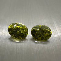 Oval Lime 8x6mm Cz