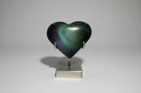 Rainbow Sheen Obsidian Heart #8