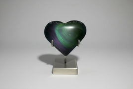 Rainbow Sheen Obsidian Heart #8