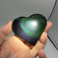 Rainbow Sheen Obsidian Heart #8
