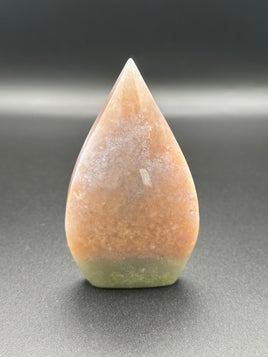 Ocean Jasper Polished Arrow Flame Freeform #4 – Peach & Moss Green – 147g