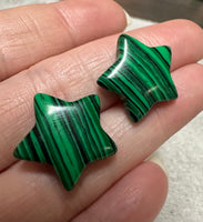 Malachite Imitation Star Pair