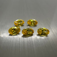 Oval Yellow 5x3mm Cz