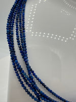 Natural 2mm Lapis Lazuli Faceted Necklaces