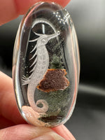 Beautiful Seahorse Garden Quartz Inner Scene Carving #2
