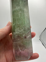 Large Fat Watermelon Fluorite Tower #3