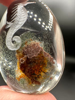 Beautiful Seahorse Garden Quartz Inner Scene Carving #9