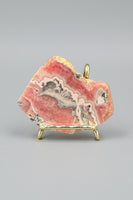 Rhodochrosite Slab #5 – Pink Banded Natural Stone Specimen
