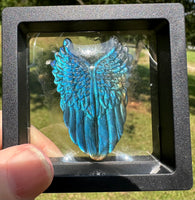 Labradorite Wing Shape Carving with Case