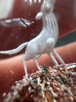 Beautiful Wolf Garden Quartz Inner Scene Carving with Rainbow #1
