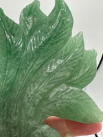 Green Aventurine Nine-Tailed Fox Carving