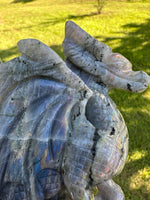 Labradorite Dragon Castle Carving