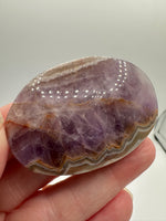 Amethyst Mixed with Stripe Agate Palm Stone #1