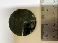 Moss Agate Polished Round Slice #17