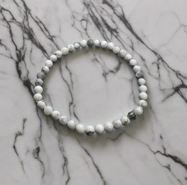 Howlite Bead Bracelet