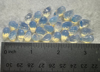 Opalite Faceted Briolette Teardrop Pendants – 12 × 8 mm Glass Pendants for Jewelry Making