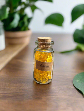 Citrine Chips In Bottle