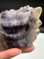 Rainbow Fluorite Dragon Head Carving #10 – 371g