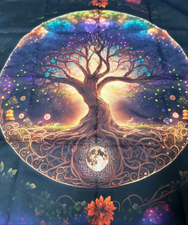 Colorful Tree of Life  Altar/Tarot Tapestry Cloth