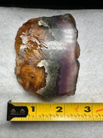 Fluorite Mixed Cube Pyrite & Acicular Slab #1
