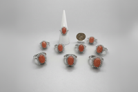 Natural Rhodochrosite Rings