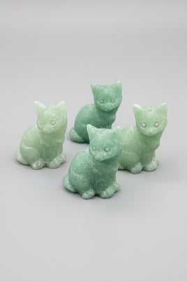 Green Aventurine Carved Cat