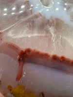 Druzy Agate Geode Indigenous-Inspired Profile Headdress Carving #10
