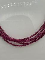 Natural 2mm Ruby Faceted Necklaces
