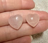 Rose Quartz Heart Pair