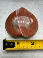 Carnelian Heart Palm Stone #4