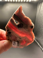 Rhodochrosite Slab #6 – Pink Banded Natural Stone Specimen with Matrix & Natural Cavity