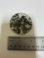 Moss Agate Polished Round Slice #4
