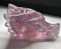 Natural Purple Fluorite Dragon Head Carving #4 – 439g