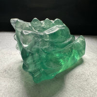 Natural Green Fluorite Dragon Head Carving #2 – 364g