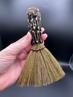 Tiger Eye, Amethyst & Red Jasper Decorative Crystal Broom with Crown