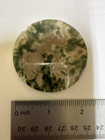 Moss Agate Polished Round Slice #32