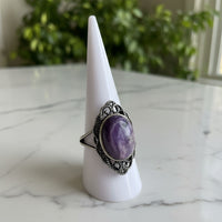 Natural Charoite Ring #44
