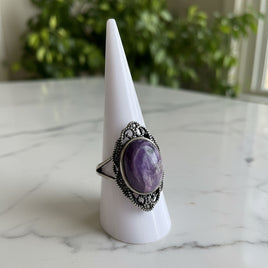 Natural Charoite Ring #44