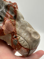 Unique Pudding Stone Dragon Head Carving