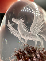 Beautiful Pegasus Garden Quartz Inner Scene Carving #5